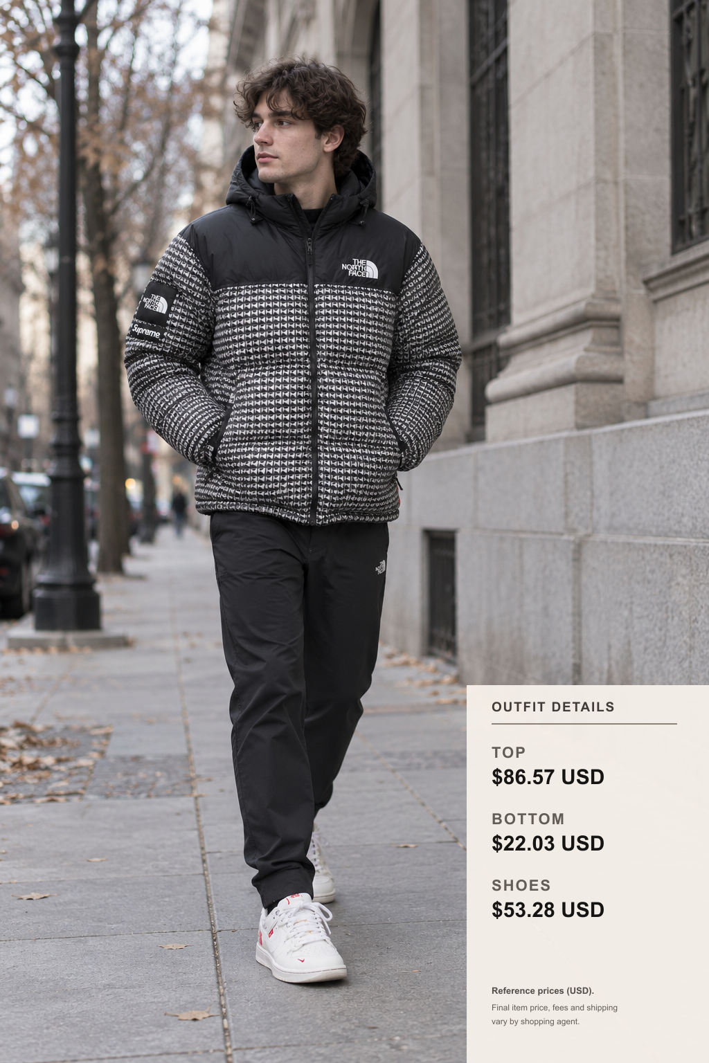 the north face Jacket Winter Styling outfit 1 full-body street style for fashionreps