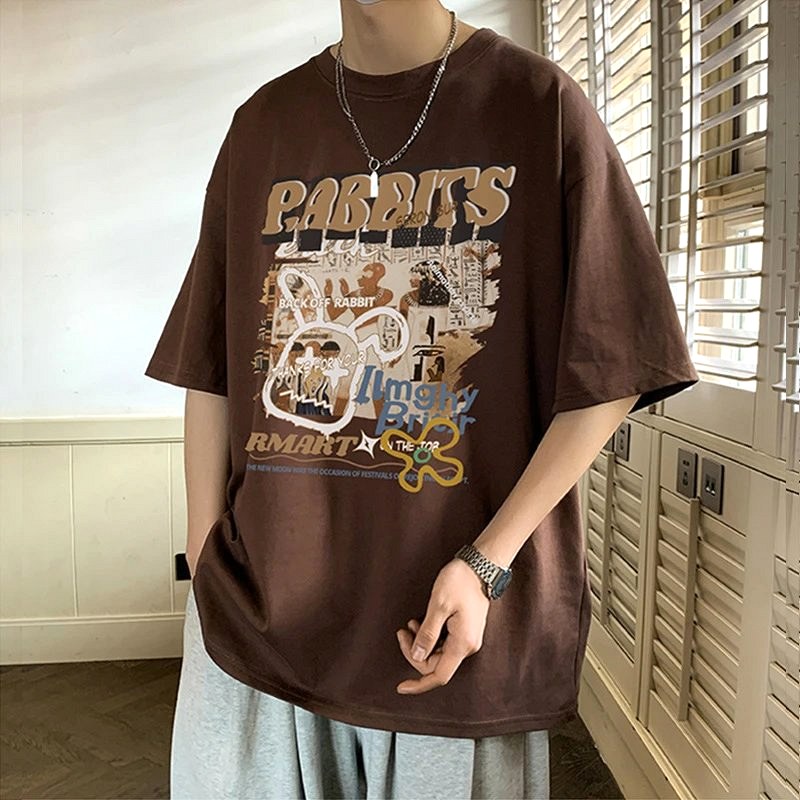 Foreign Trade Brown T-Shirt Review: A Crease Map for a $5.97 Loose-Fit Cotton Crew Neck
